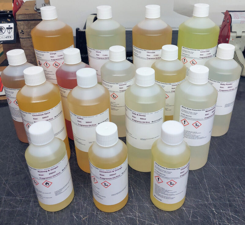 All our 250ml upwards have the CLP on our containers, Trade Essential Oils
